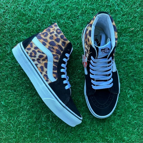Vans Sk8 Hi Leopard Black / True White - Picture 6 of 10